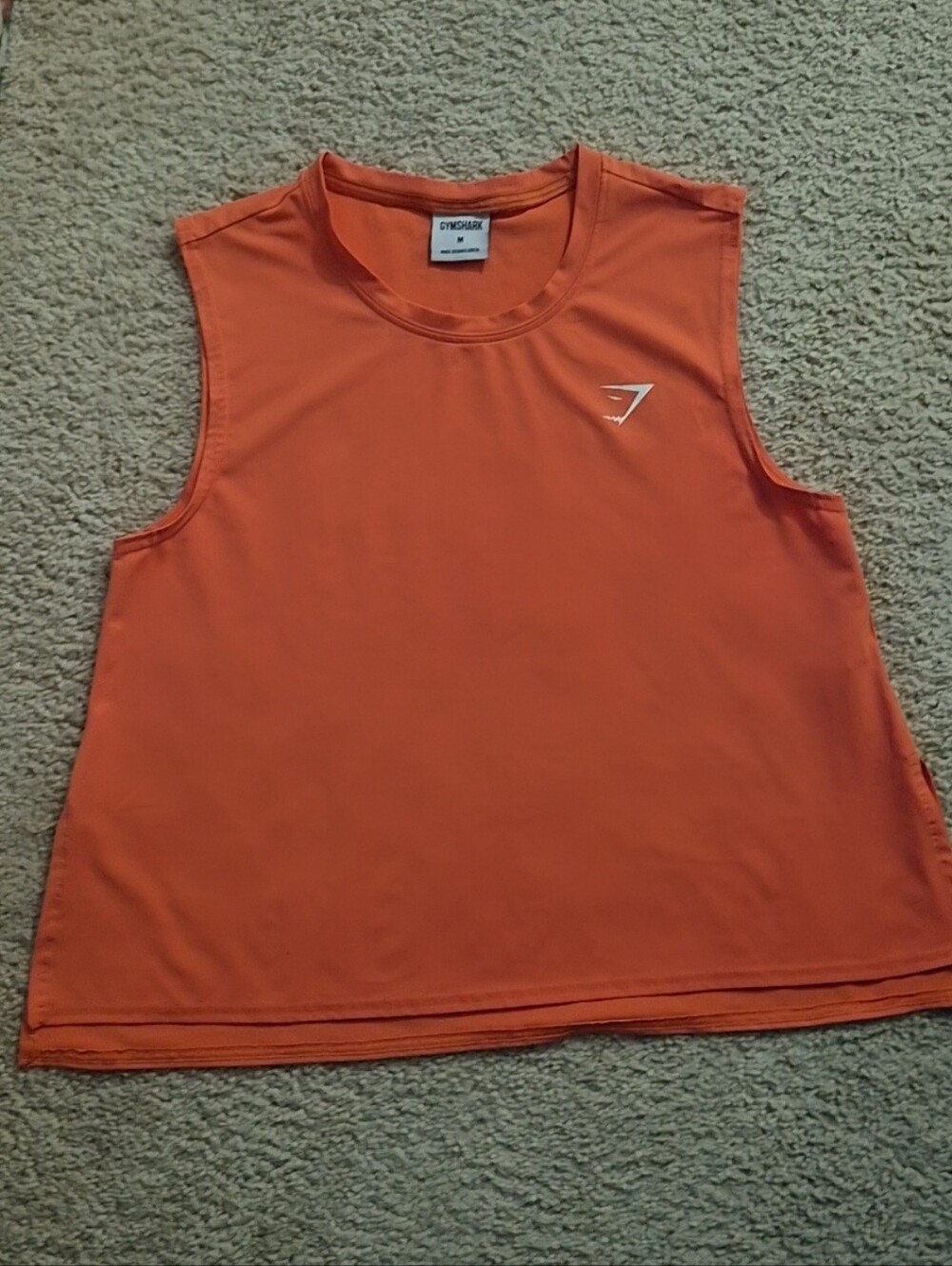 Ladies Orange Gym Shark Tank Top